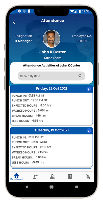 Attendance management software to monitor employee's attendance