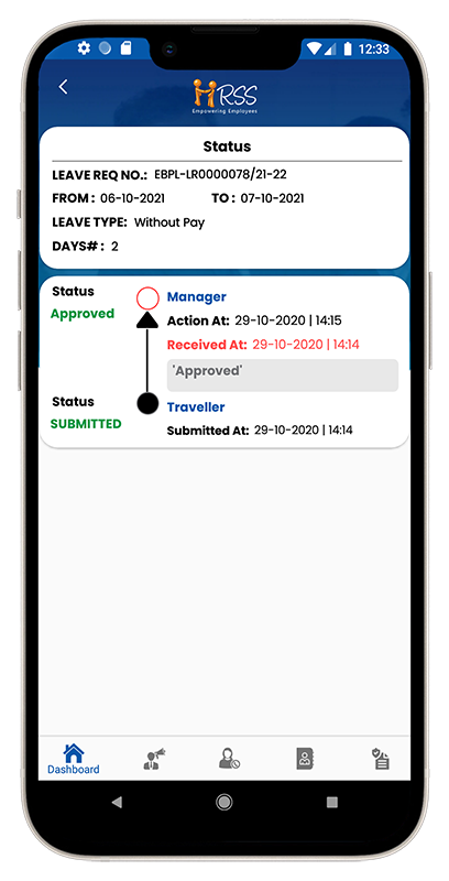 HR Software to track the leave application status