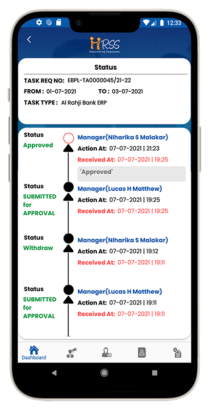 Task management software to know the status of asinged task