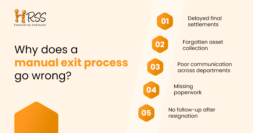 Common issues in manual employee exit process